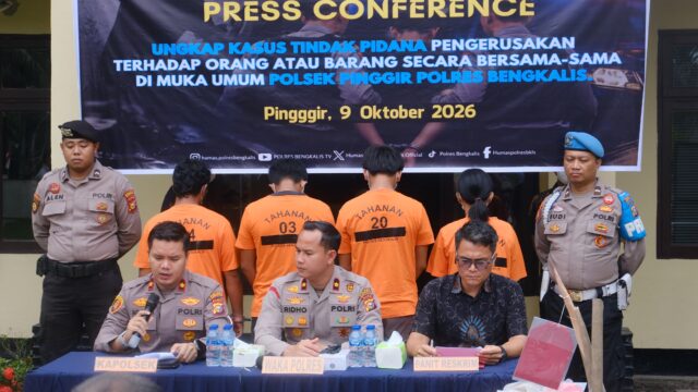Polsek Pinggir Ungkap Kasus Penyerangan dan Perusakan Aset di PT Adei Divisi I, 4 Terduga Pelaku Diamankan – Kerugian Capai Rp500 Juta